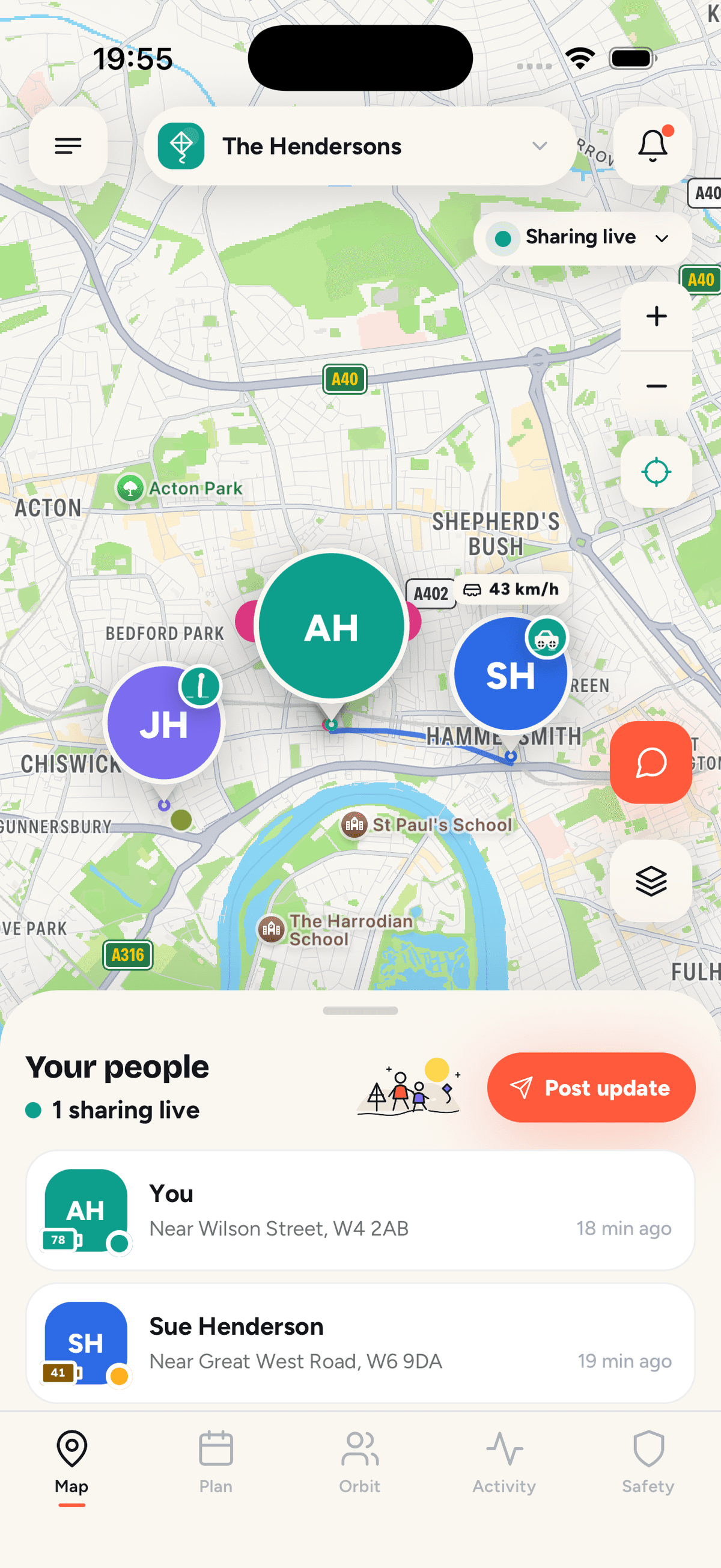 Orbily family map